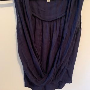 Drapey dark blue tank